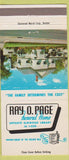 Matchbook Cover - Ray O Page Funeral Home Providence RI 30 Strike