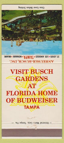 Matchbook Cover - Busch Gardens Tampa FL 30 Strike