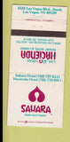 Matchbook Cover - Sahara Hotel Casino Las Vegas NV 30 Strike