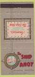 Matchbook Cover - Ship Ahoy Atlanta GA Houston TX 30 Strike