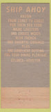 Matchbook Cover - Ship Ahoy Atlanta GA Houston TX 30 Strike