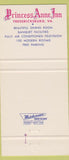Matchbook Cover - Princess Anne Inn Fredericksburg VA 30 Strike