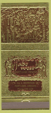 Matchbook Cover - Jade West Portland OR Chinese restaurant 30 Strike
