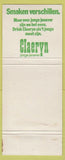 Matchbook Cover - Claeryn Gin? Amsterdam Atria Lucifers