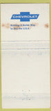 Matchbook Cover - Chevrolet Staub New Oxford PA STAINED 30 Strike