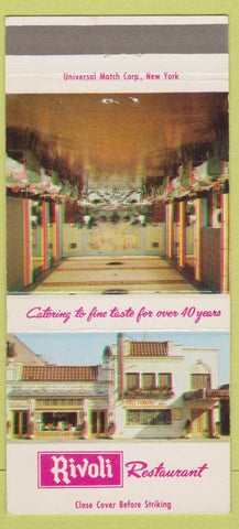 Matchbook Cover - Rivoli Restaurant Brooklyn NY 30 Strike