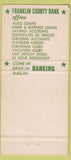 Matchbook Cover - Franklin County Bank Washington MO 30 Strike