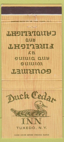 Matchbook Cover - Duck Cedar Inn Tuxedo NY 30 Strike