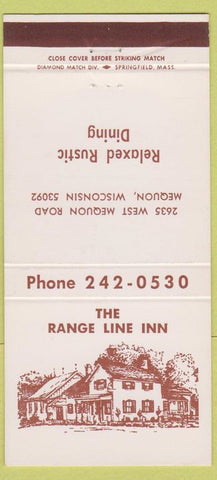 Matchbook Cover - Range Line Inn Mequon WI 30 Strike