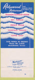 Matchbook Cover - Ridgewood Restaurant Beaumont TX 30 Strike