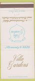 Matchbook Cover - Villa Gardens Los Angeles CA 30 Strike