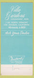 Matchbook Cover - Villa Gardens Los Angeles CA 30 Strike