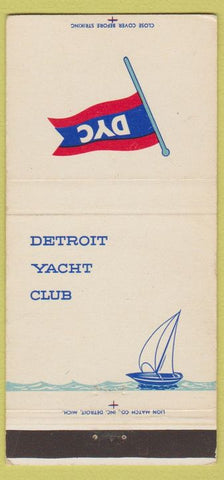 Matchbook Cover - Detroit Yacht Club MI 30 Strike