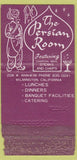 Matchbook Cover - Persian Room Wilimington CA POOR EDGE 30 Strike