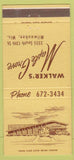 Matchbook Cover - Walker's Maple Grove Milwaukee WI 30 Strike