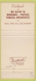 Matchbook Cover - Walker's Maple Grove Milwaukee WI 30 Strike