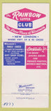 Matchbook Cover - Rainbow Supper Club New London WI 30 Strike