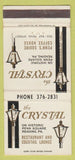 Matchbook Cover - The Crystal Reading PA restaurant 30 Strike