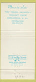 Matchbook Cover - Mountainlair West Virginia University Morgantown WV 30 Strike