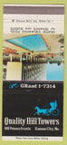 Matchbook Cover - Quality Hill Towers Kansas City MO 30 Strike
