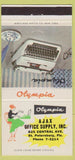 Matchbook Cover - Olympia Typewriters St Petersburg FL girlie 30 Strike