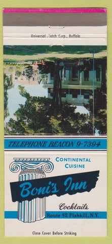 Matchbook Cover - Boni's Inn Fishkill NY 30 Strike