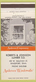 Matchbook Cover - Andersen Windows Roberts Johnson Lumber Kingsport TN 30 Strike