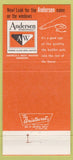 Matchbook Cover - Andersen Windows Roberts Johnson Lumber Kingsport TN 30 Strike