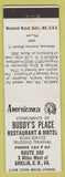 Matchbook Cover - Buddy's Place Amelia VA Perkins Americana White
