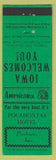 Matchbook Cover - Pocahontas Hotel IA Perkins Americana Green