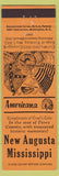 Matchbook Cover - Creel's Cafe New Augusta MS Perkins Americana Orange