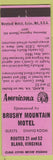 Matchbook Cover - Bushy Mountain Motel Bland VA Perkins Americana Pink