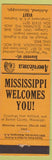 Matchbook Cover - Ashland MS Perkins Americana Orange
