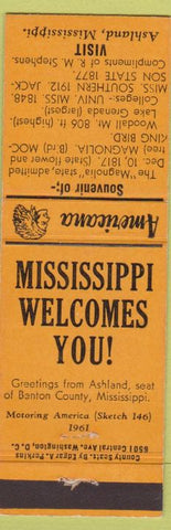 Matchbook Cover - Ashland MS Perkins Americana Orange