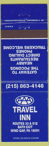 Matchbook Cover - Travel Inn Wind Gap PA