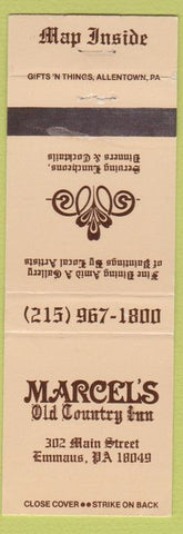 Matchbook Cover - Marcel's Old Country Inn Emmaus PA