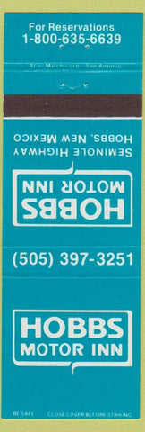 Matchbook Cover - Hobbs Motor Inn Hobbs NM