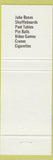Matchbook Cover - McRae Vending Services billiards juke boxes pinball NO TOWN