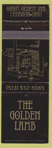 Matchbook Cover - The Golden Lamb Lebanon OH