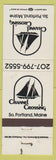 Matchbook Cover - Channel Crossing South Portland ME