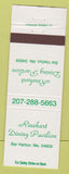 Matchbook Cover - Rinehart Dining Pavillion Bar Harbor ME white