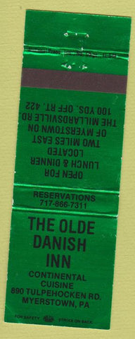 Matchbook Cover - Olde Danish Inn Myerstown PA