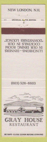 Matchbook Cover - Gray House Restaurant New London NH
