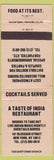 Matchbook Cover - Taste of India Restaurant New York City WEAR