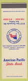 Matchbook Cover - American Pacific State Bank Sun Valley CA