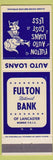 Matchbook Cover - Fulton National Bank Lancaster PA
