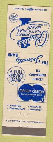Matchbook Cover - 1st Peoples National Bank Hazleton Freeland Lehighton PA