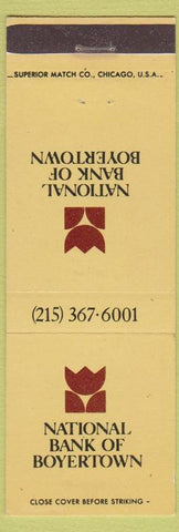 Matchbook Cover - National BAnk of Boyertown PA