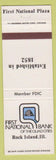 Matchbook Cover - First National Bank Rock Island IL