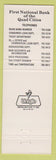 Matchbook Cover - First National Bank Rock Island IL